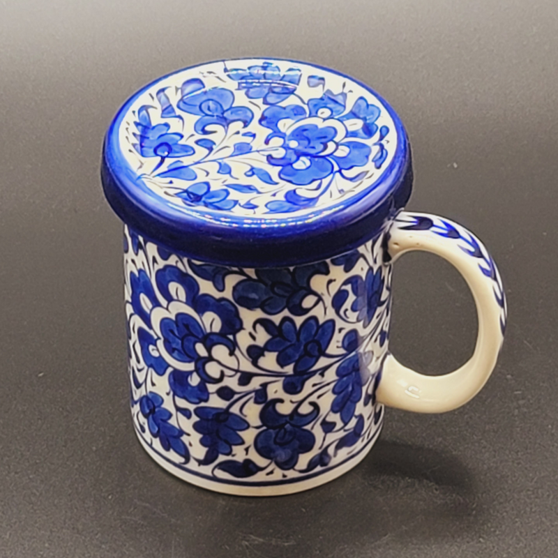 Blue Pottery - Mug with Lid