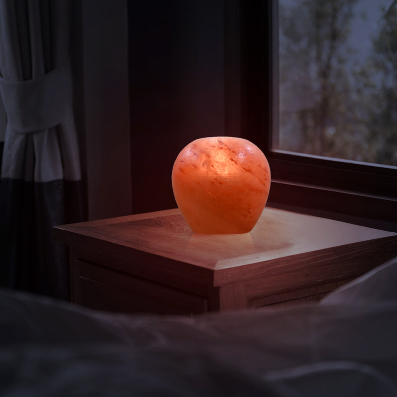 Himalayan Salt - Tea Light Apple Shape (4 inches, 2 lbs.) Best Gift Item