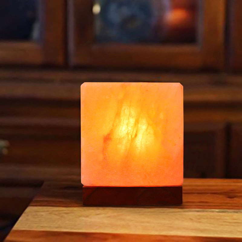 Himalayan Salt - Cube Lamp (6 inches, 10.5 lbs.) Best Gift Item