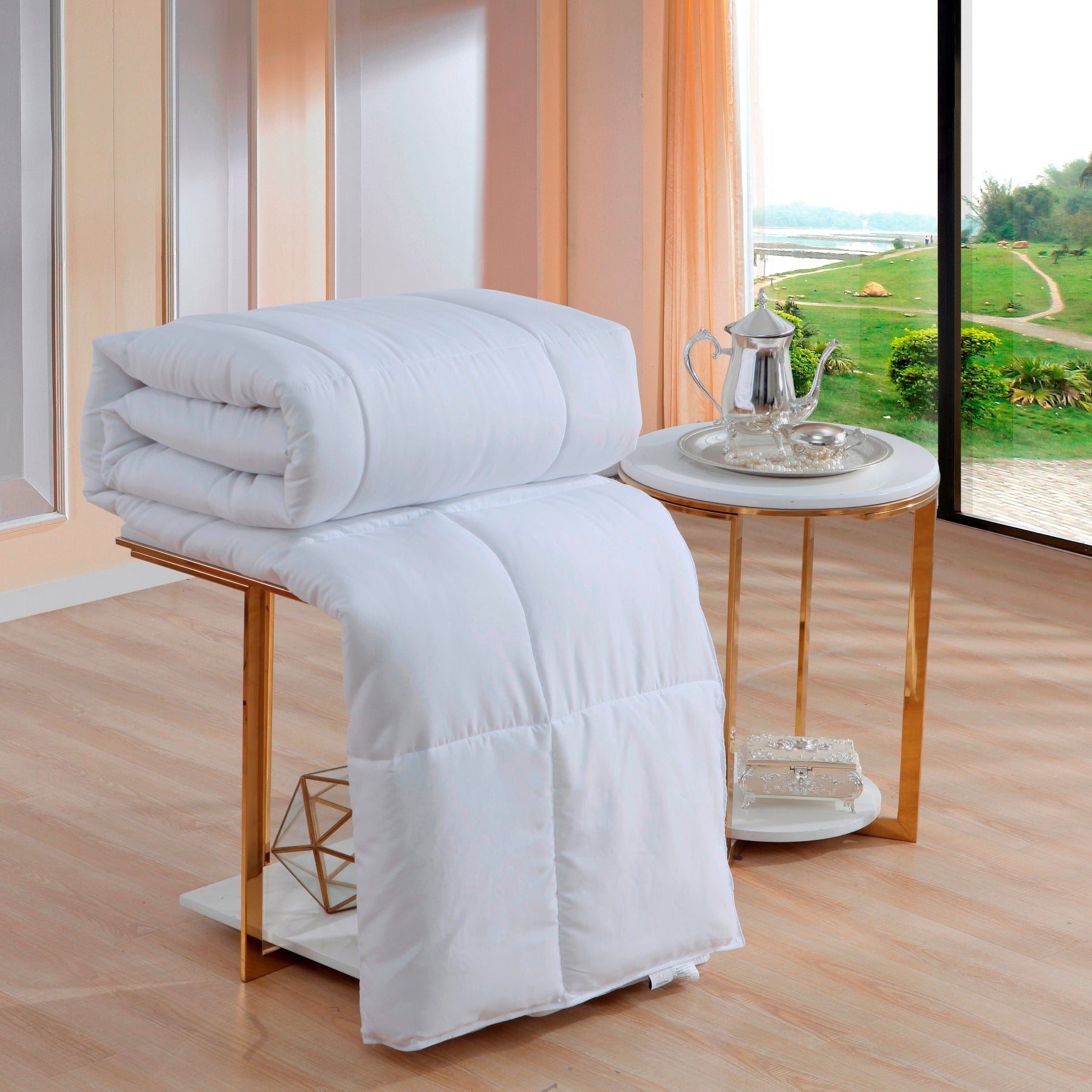 ApexGlobal Luxury Goose Down Feather Soft Egyptian Co