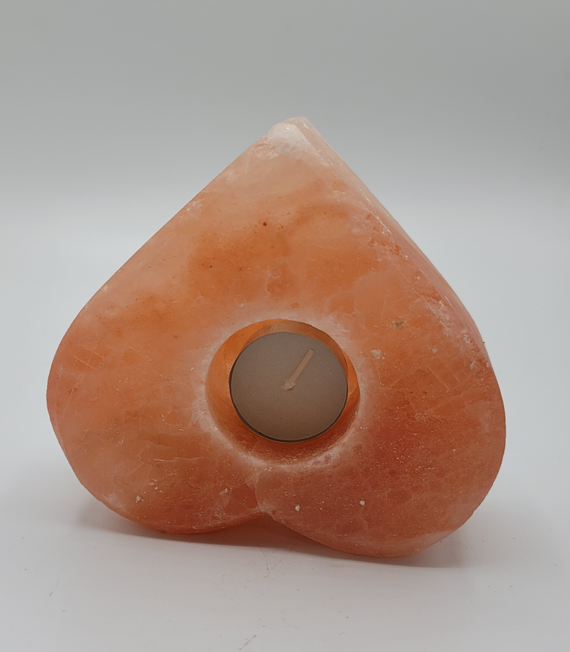 Himalayan Salt - Tea Light Heart Shape (2.5 inches, 3.5 lbs.) Best Gift Item