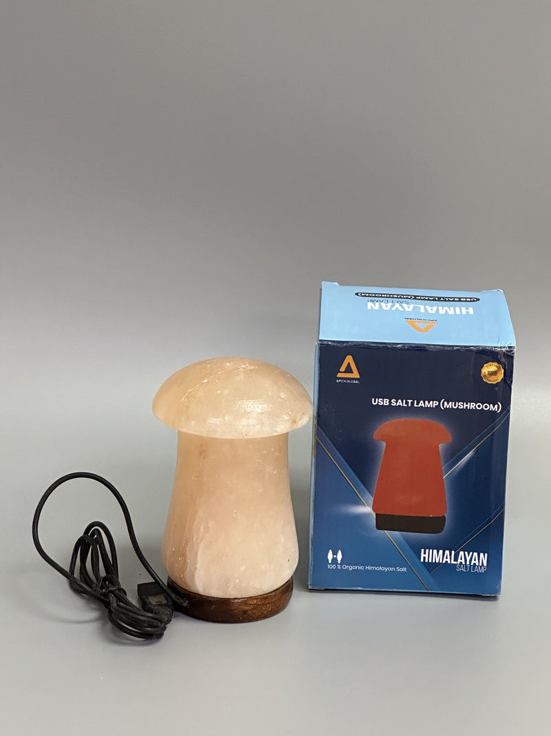 Himalayan Salt - USB Lamp Mushroom Shape (5 inches, 2 lbs.) Best Gift Item