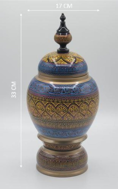 Painted Wooden - Large Candy Jar