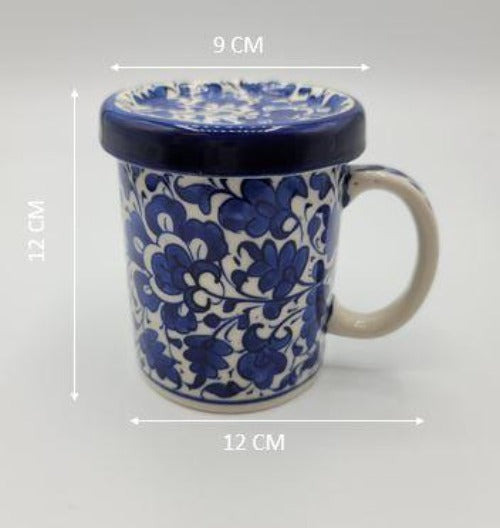 Blue Pottery - Mug with Lid