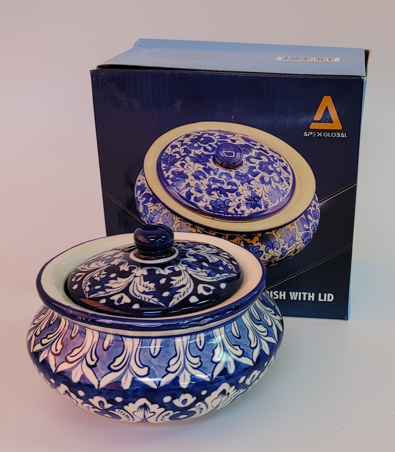 Blue Pottery - Serving Dish with Lid