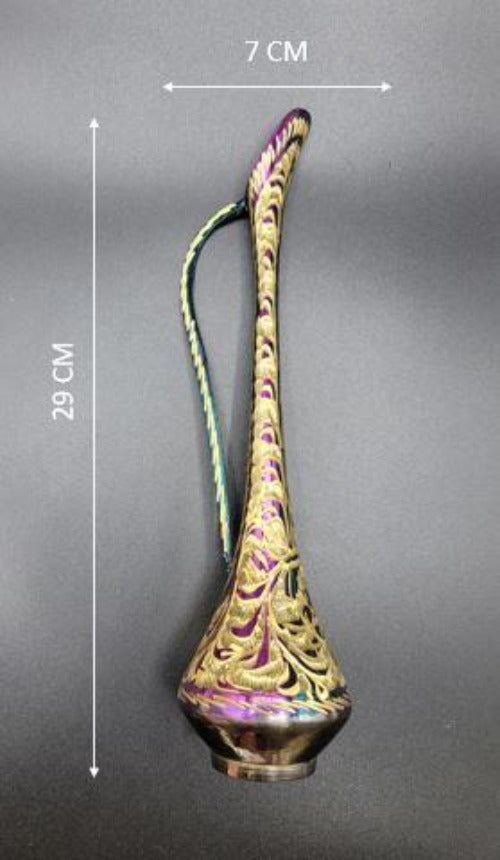 Engraved Metal - Vase with Handle