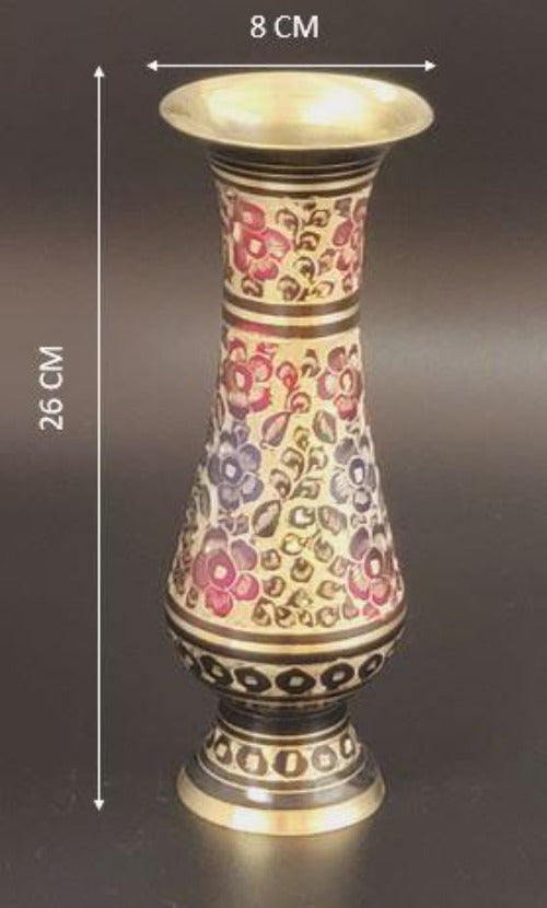 Engraved Metal - Colorful Vase