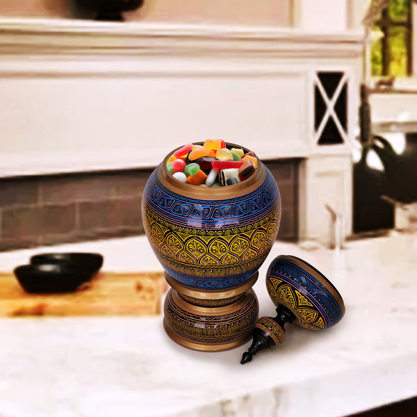 Painted Wooden - Large Candy Jar