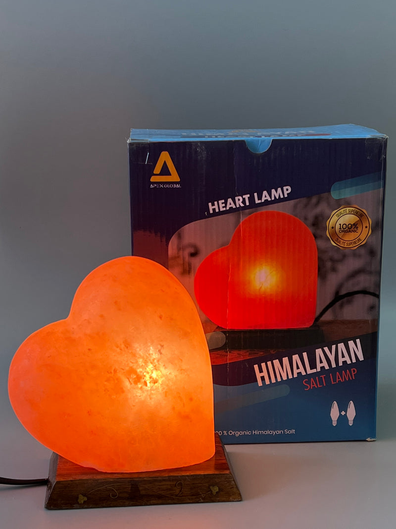 Himalayan Salt - Heart Lamp (6 inches, 6 lbs.) Best Gift Item